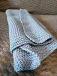Kocyk niemowlęcy w kolorze niebieskim, hand made, merino