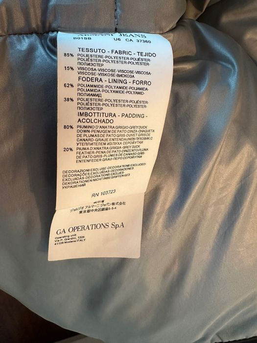 Casaco Armani Jeans original acolchoado