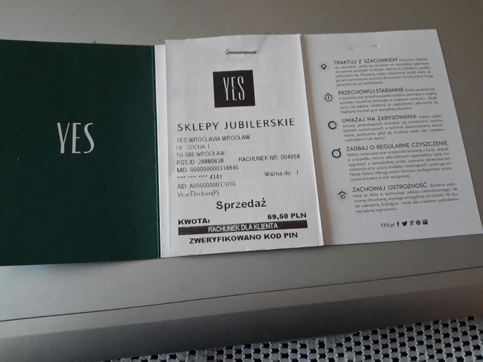 Nowa bransoletka z pereł słodkowodnych z salonu jubilerskiego, okazja.