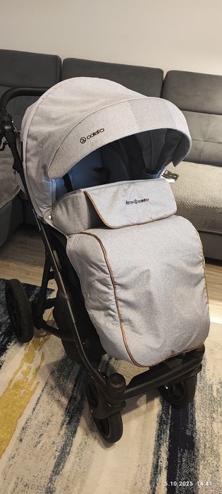 Zestaw 4w1: Wózek Coletto Astin + fotelik Maxi-Cosi + śpiworek Cottonm