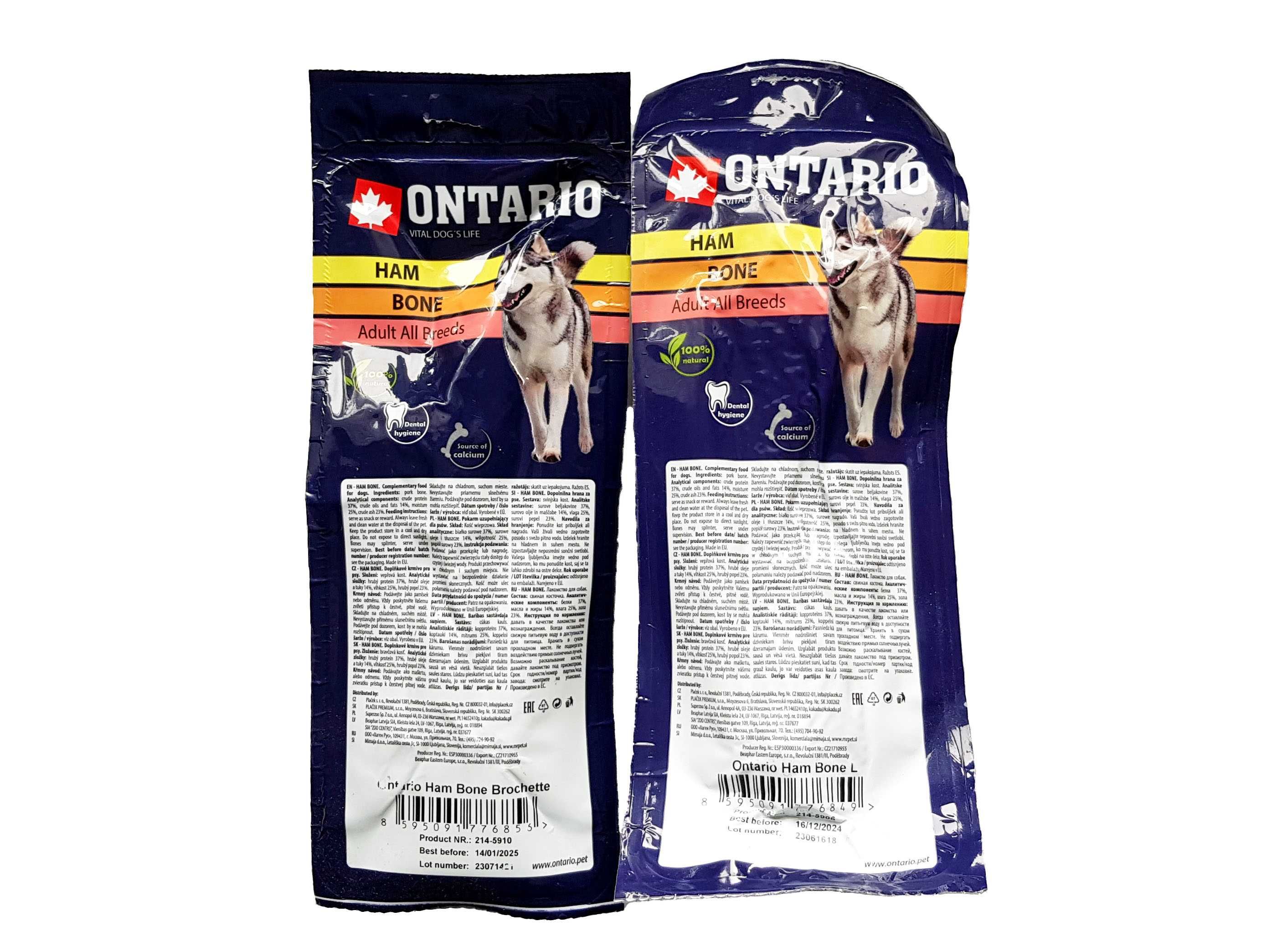 ONTARIO Kość Szynkowa - Przysmak dla psa 2SZT