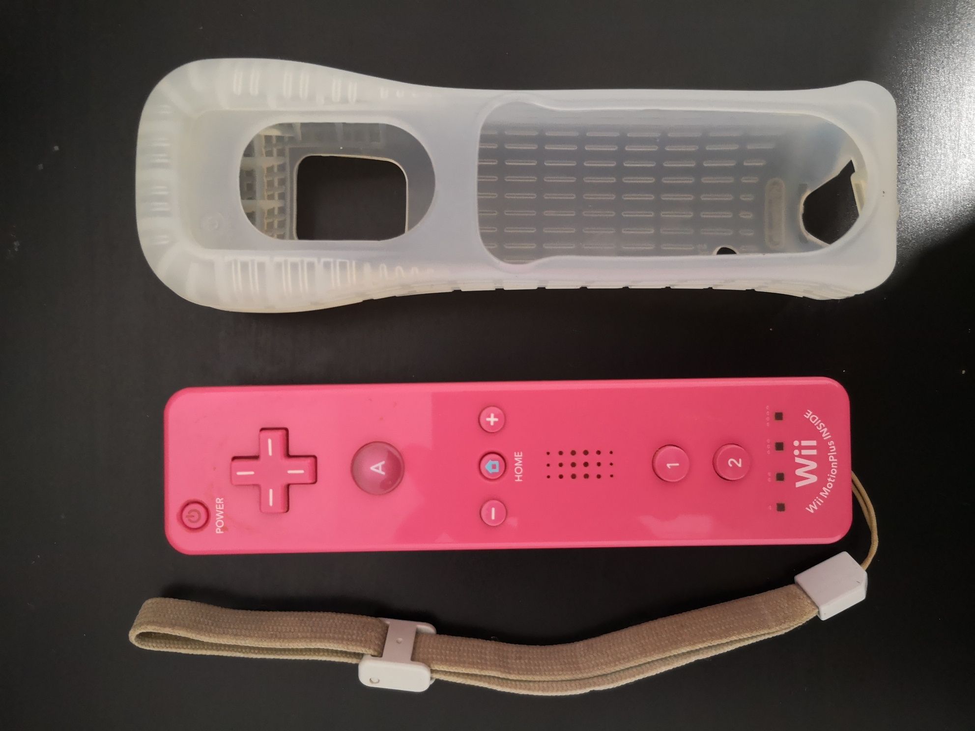 Comando Nintendo Wii cor de rosa mais nunchuk originais