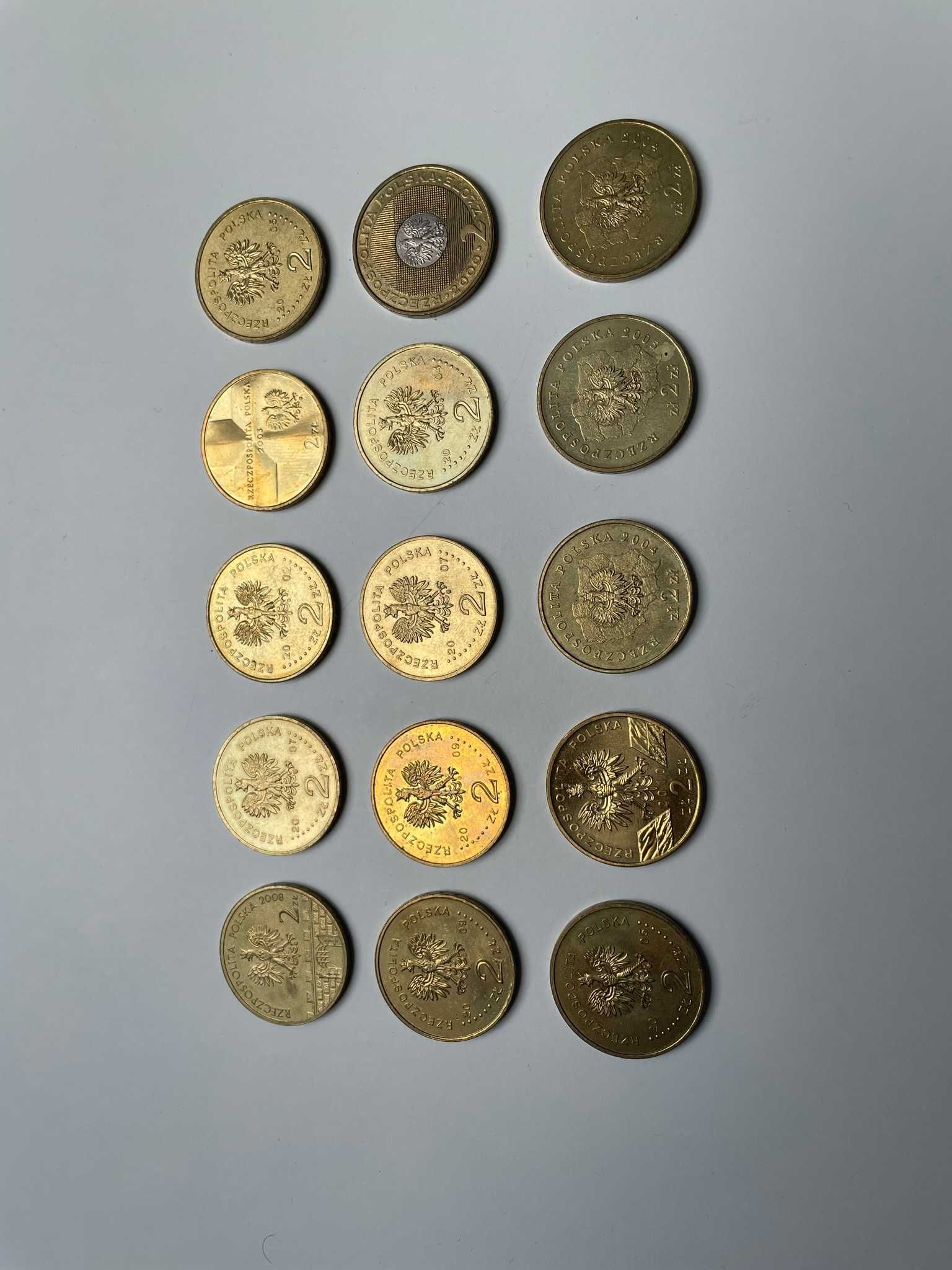 monety 2 złote - zestaw 15 szt.
