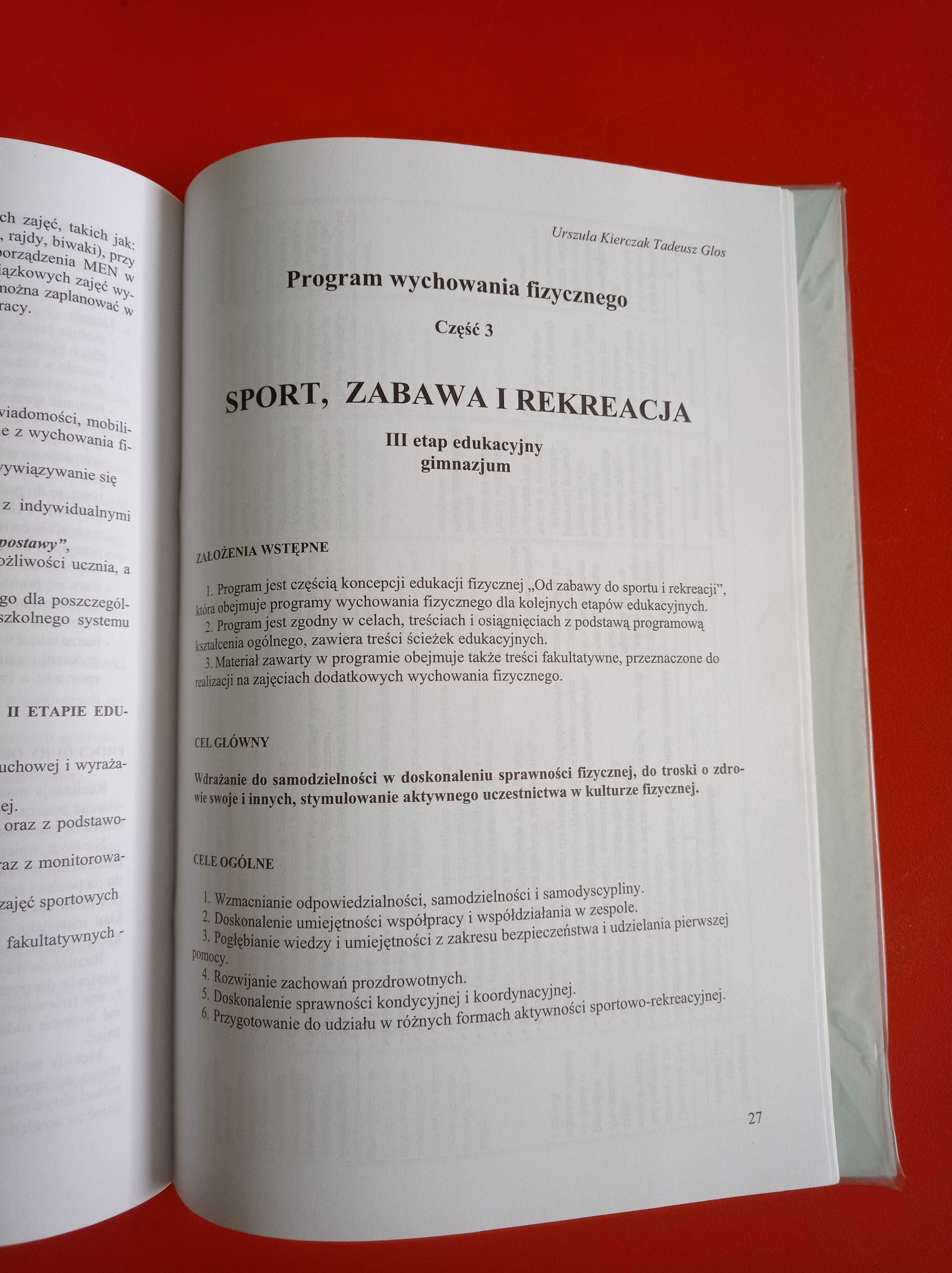 Program wychowania fizycznego, Kierczak, Glos