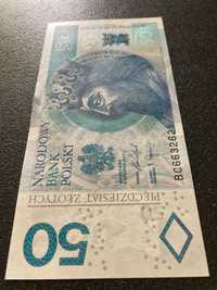 banknoty 50 zł, ciekawa seria, stan idealny 2017 r