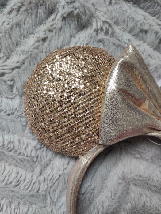 Opaska uszy Myszka Miki Minnie Disney store złota