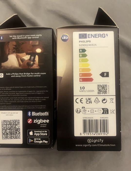 Żarówki philips hue 4 sztuki E27 1100 lm