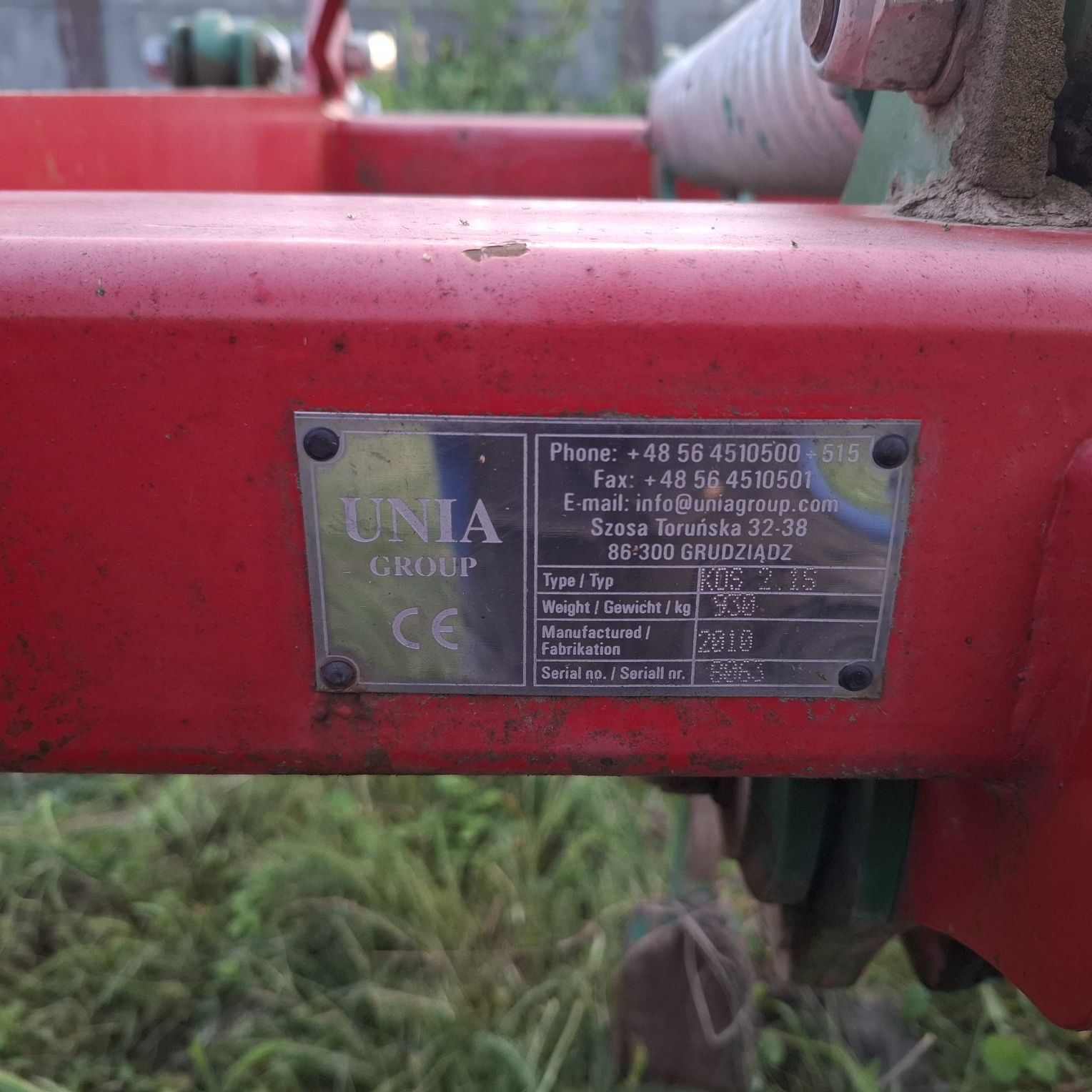 Agregat gruber unia kos nie agro masz