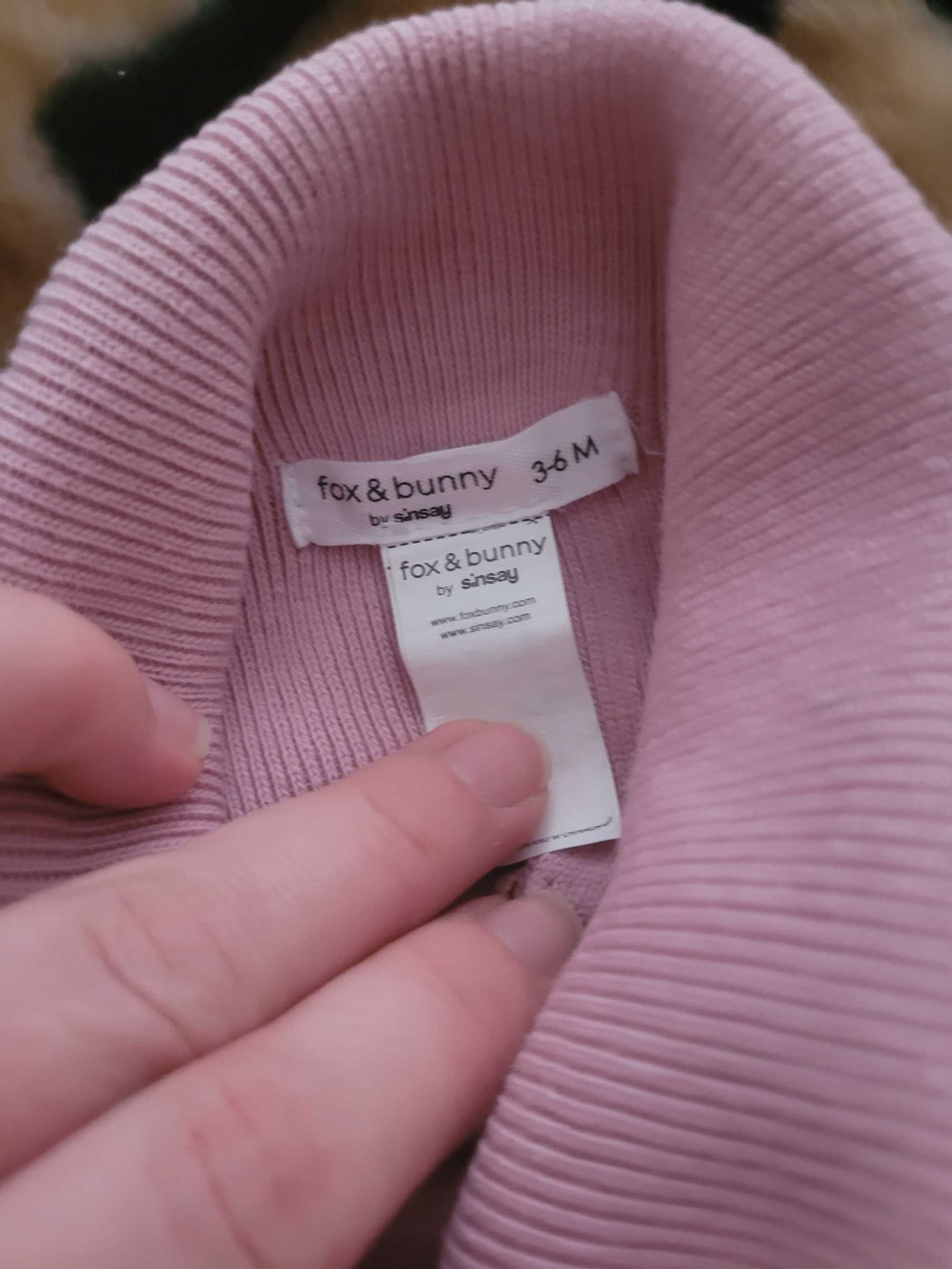 Czapeczka niemowlęca sinsay 3-6 miesiecy pudrowy róż