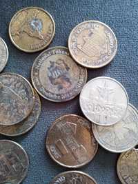 Żetony/tokeny zestaw 26 szt monety