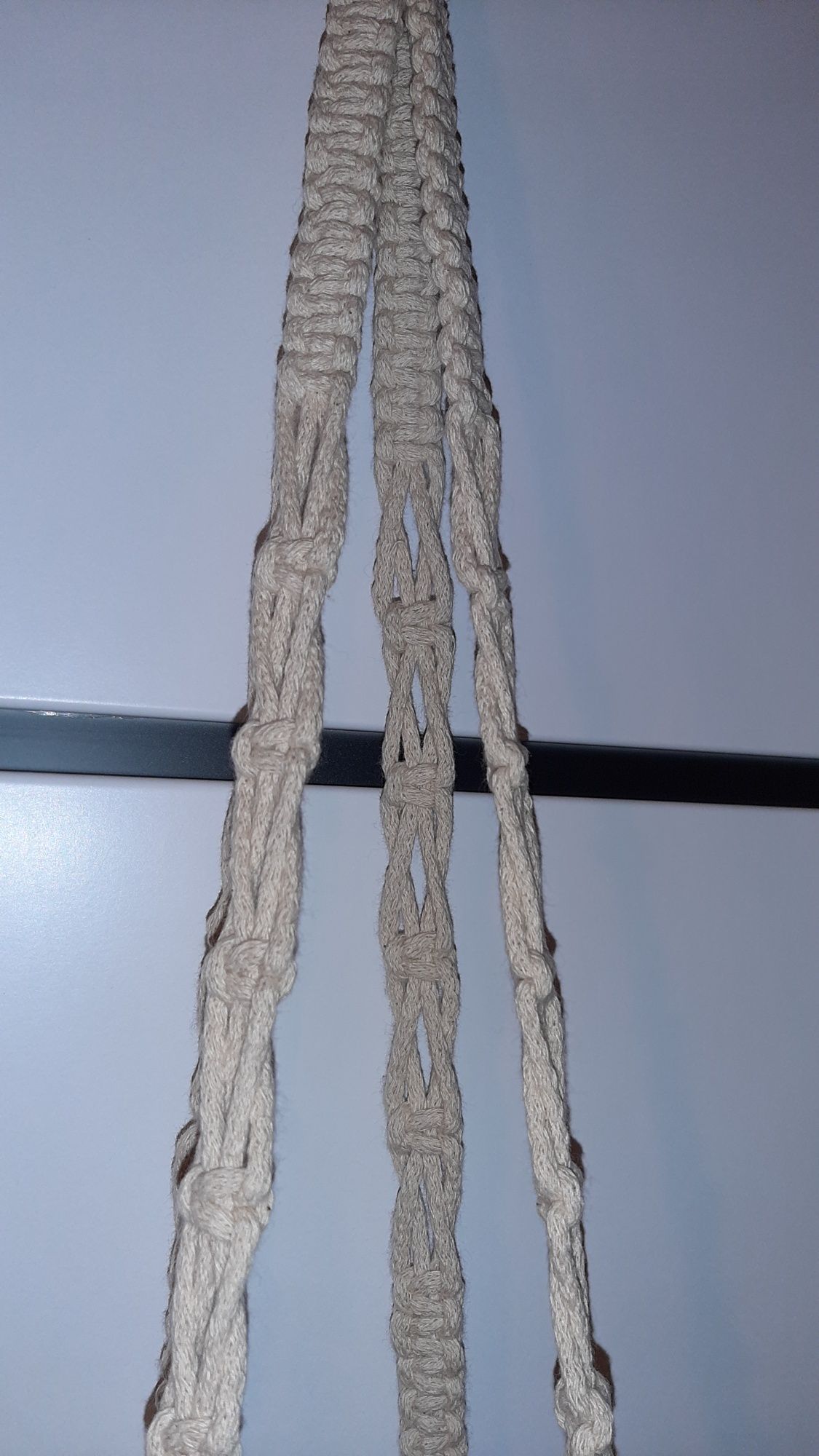 Kwietnik makrama sznurek pleciony 5mm 100% bawełna *handmade*boho