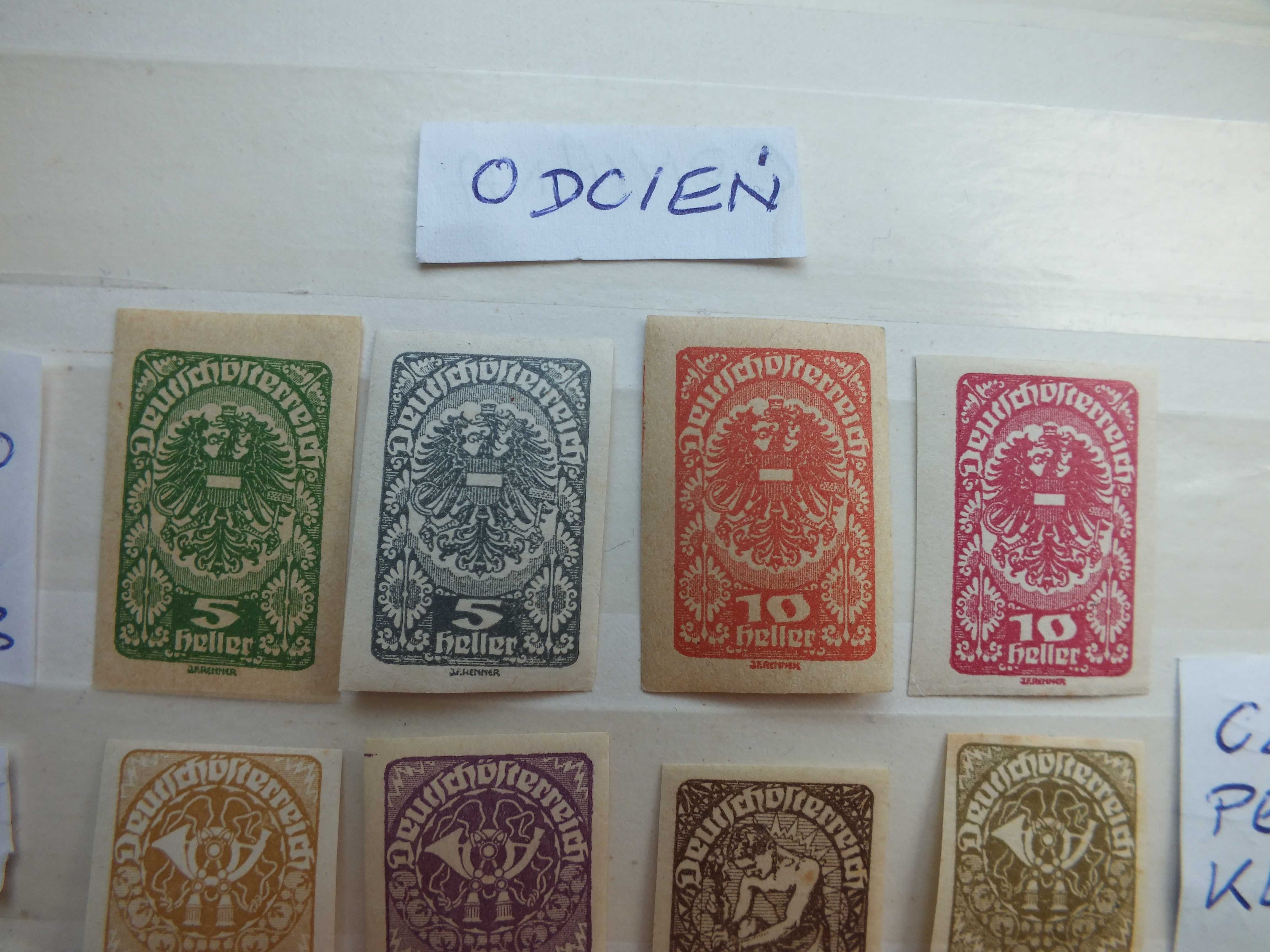 9szt.znaczki seria Mi275 cięte AUSTRIA 1919 Osterreich SYMBOLE czyste*