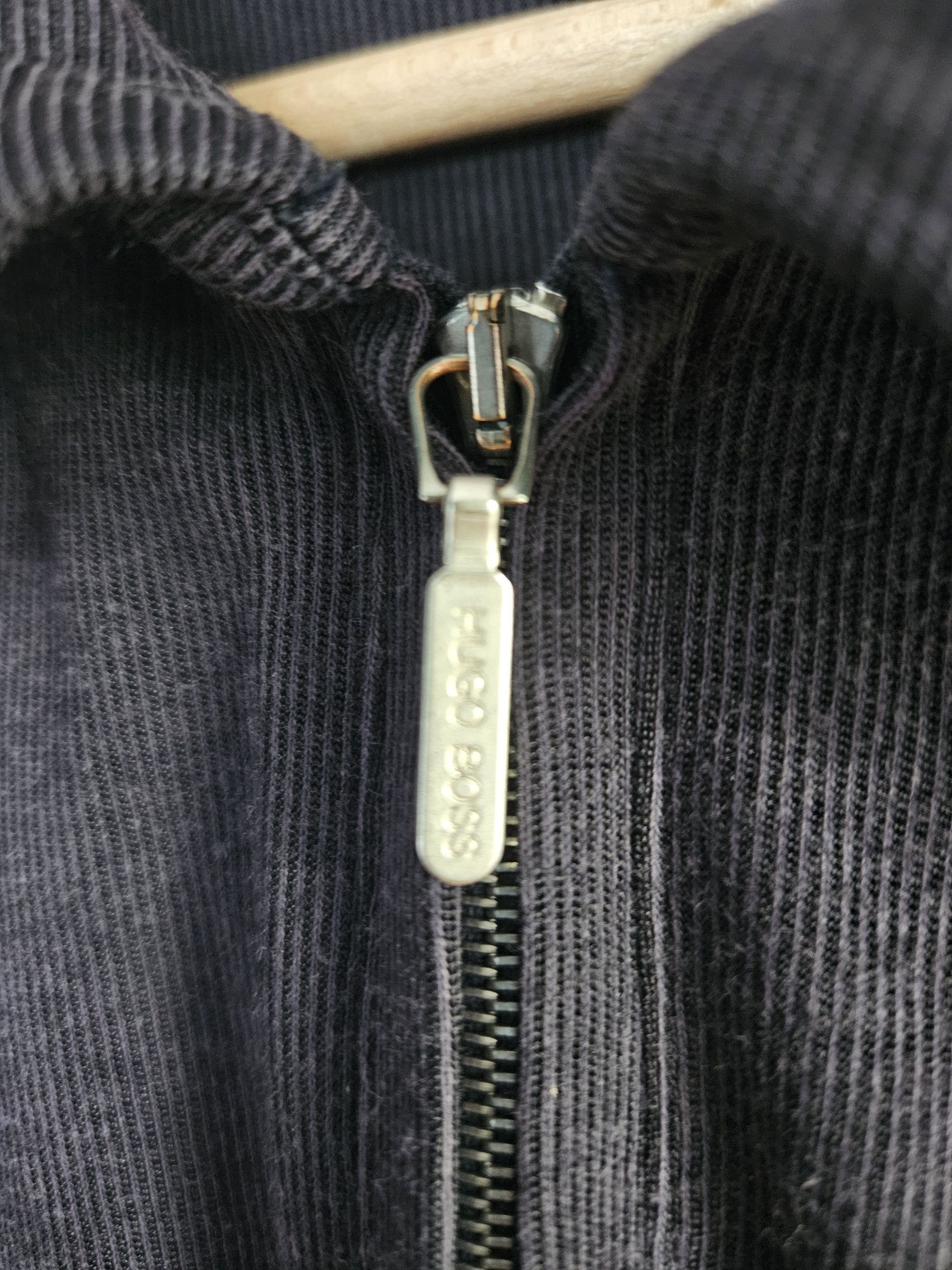 Polo z długim rękawem sweter hugo boss xxl granat logo suwak