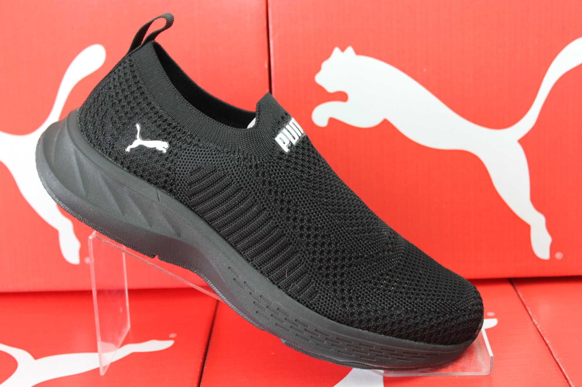 PUMA - черные кеды - кроссовки - кросівки сетка (код:5507сетка)