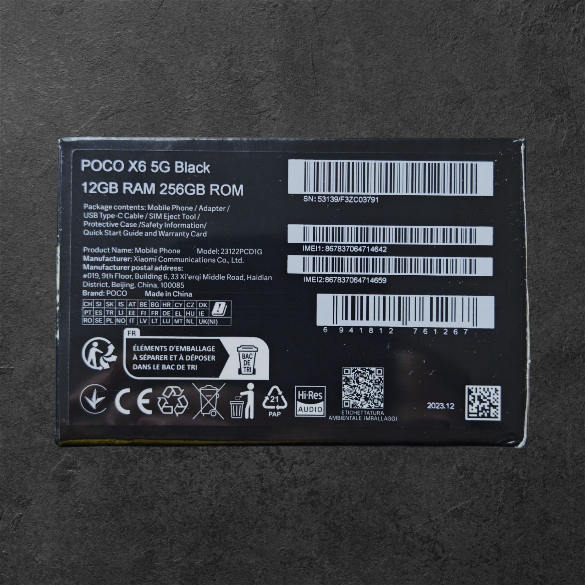 Nowy, zapakowany smartfon Xiaomi Poco X6 5G 12/256GB Black 2 lata gwar