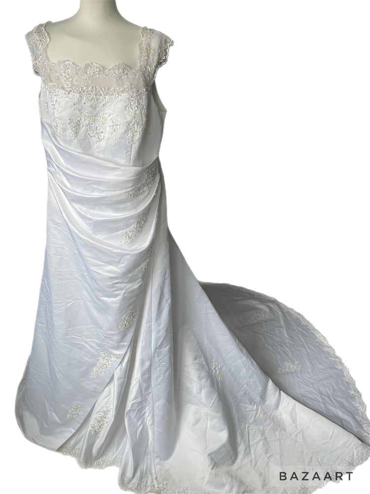 suknia sukienka ślubna rozmiar 52 6XL  biała