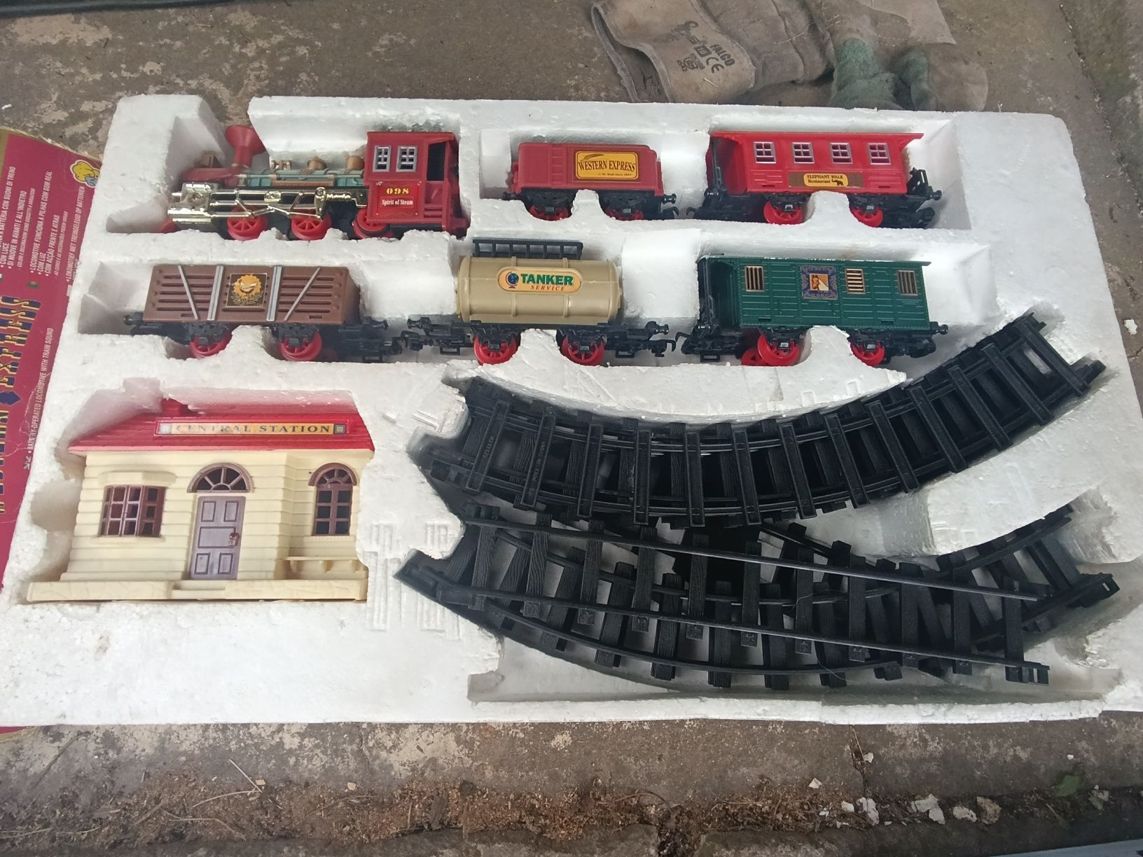 Kolejka western express zabawka PRL