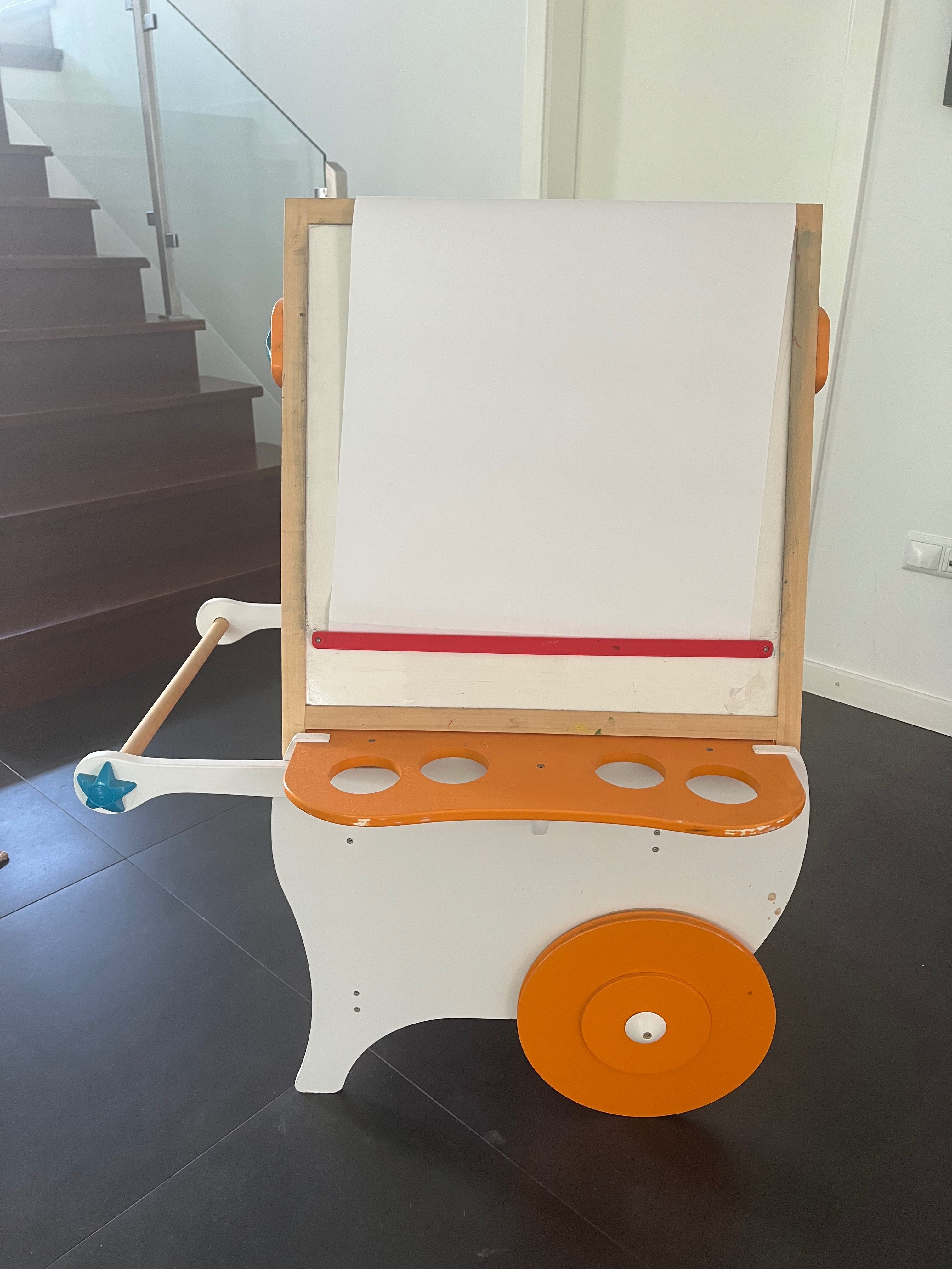 Quadro infantil duplo com rodas