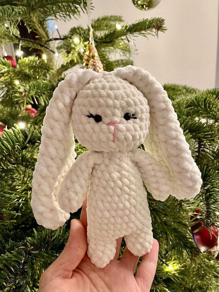 Maskotka Zając Pluszak Amigurumi Zabawka Dla Dziecka Prezent