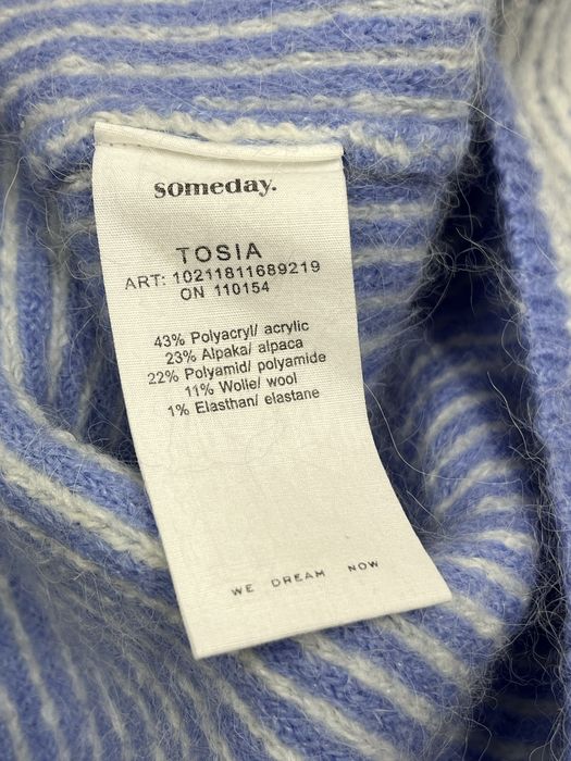 Someday вовна альпака теплий в’язаний оверсайз светр блакитний s m l
