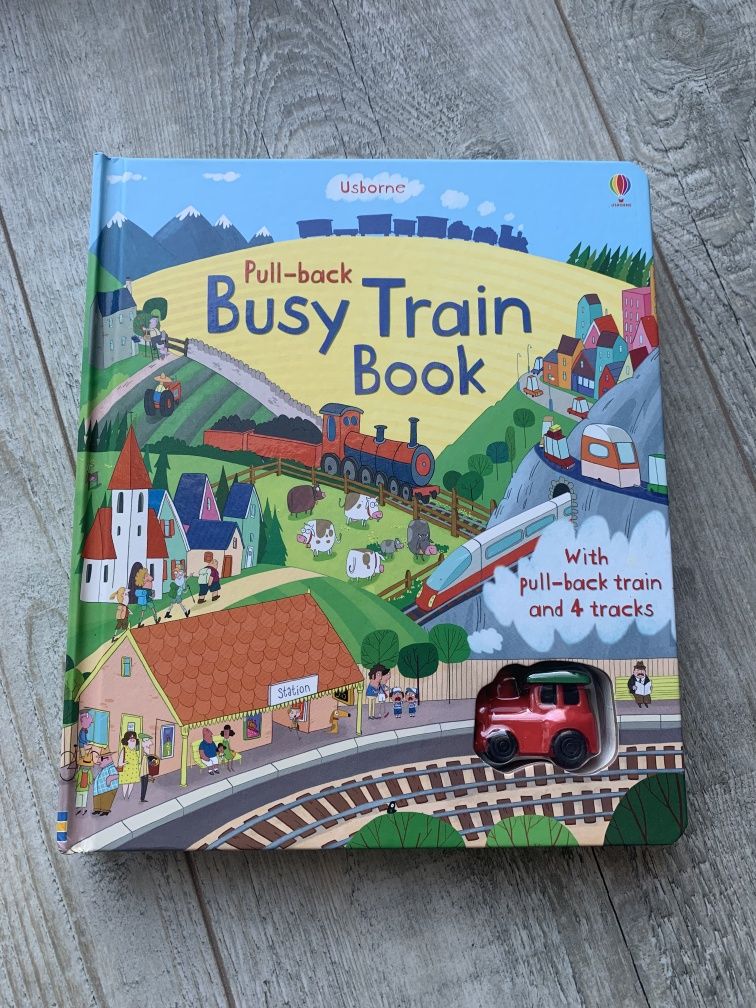 Usborne busy train książka