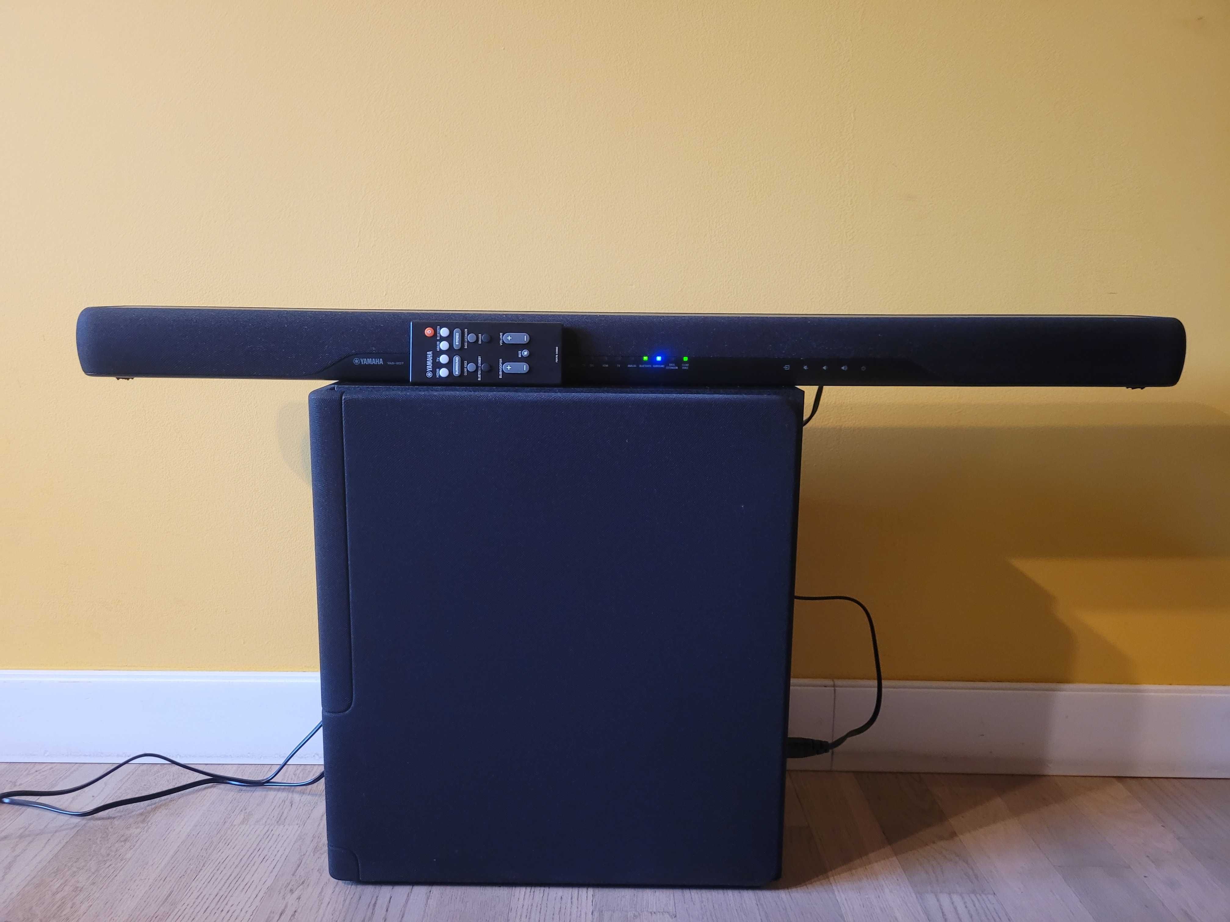 Soundbar + subwoofer: YAMAHA YAS-207 HDMI BT 200W jak nowy