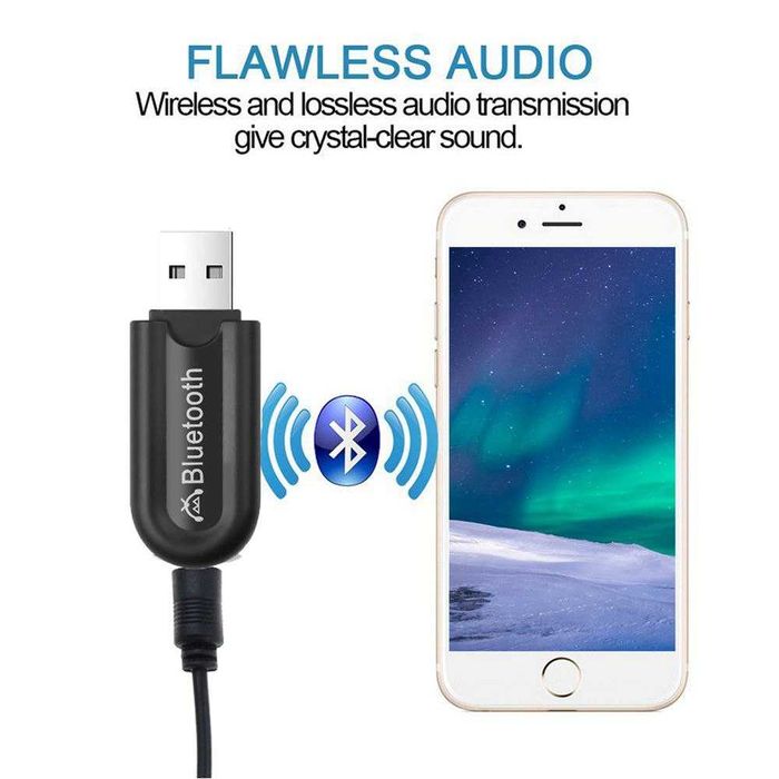 Bluetooth USB-адаптер с AUX-кабелем для авто и колонок