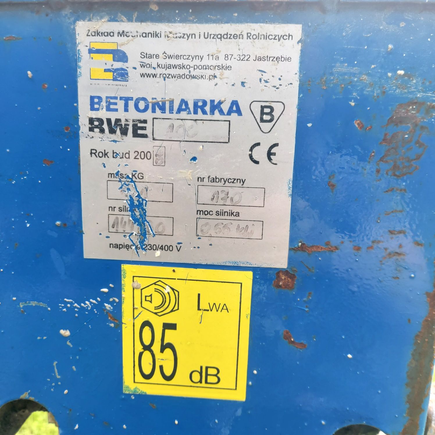 Betoniarka Mieszalnik Made in Polan 220v