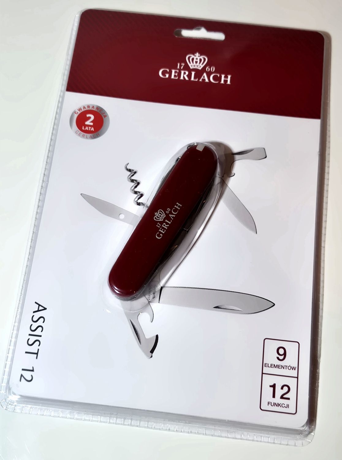 Gerlach Assist 12 scyzoryk otwieracz śrubokręt nóż 12-funkcji