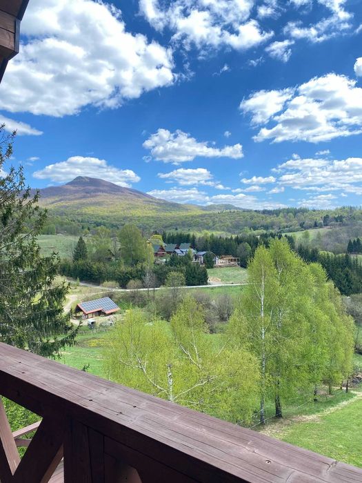 Bieszczady - Widokówka Wetlina, pokoje z łazienkami, taras z widokiem