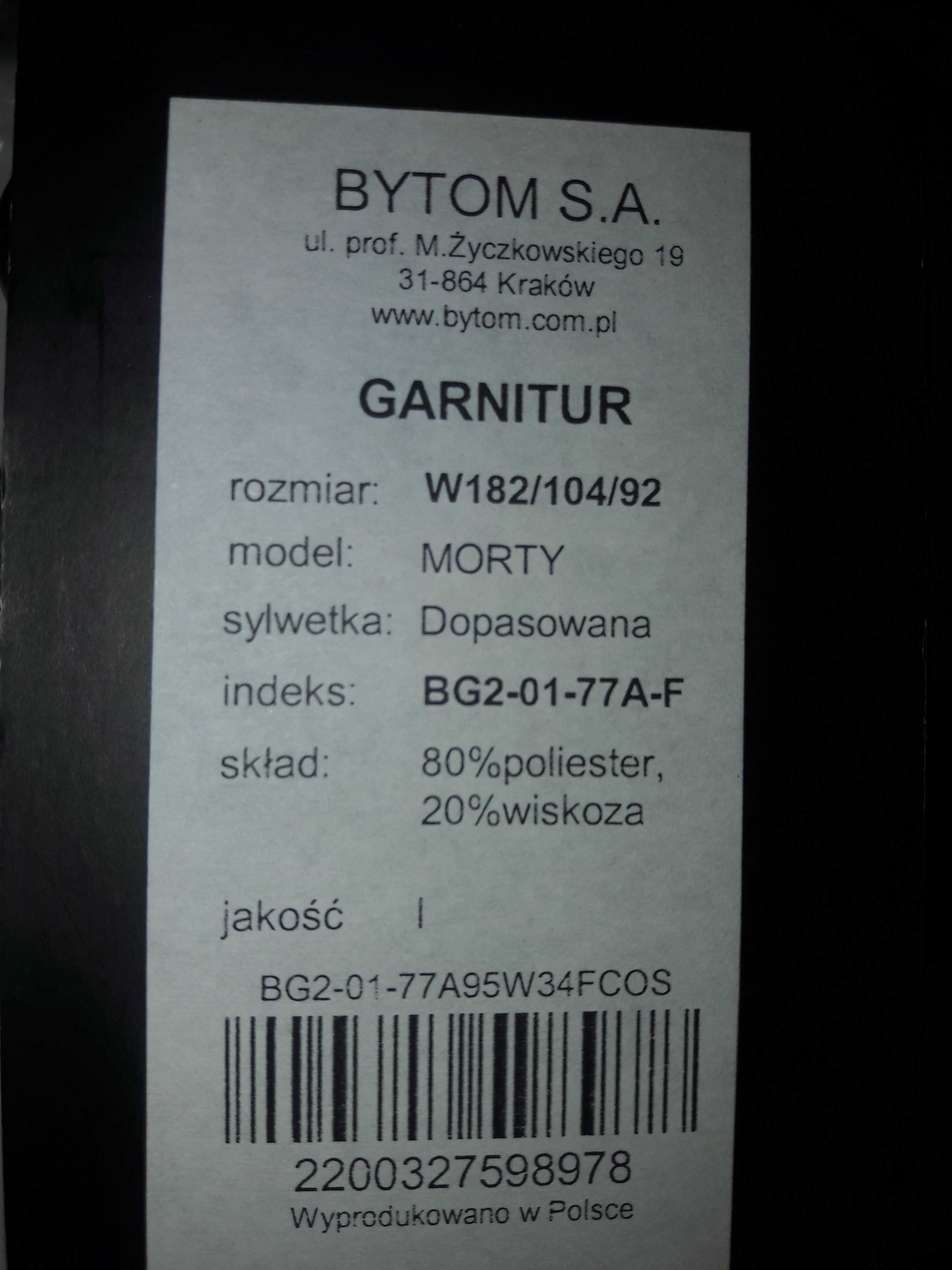 Garnitur szary Bytom  182/104/92