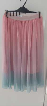 Śliczna tiulowa cieniowana długa spódnica Reserved r.134