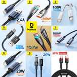 Baseus USB Type-C, Lightning 1м 2м PD QC Essager Toocki Швидка зарядка
