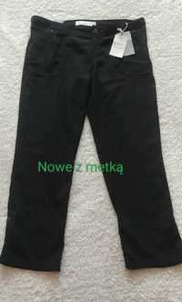 Czarne nowe spodnie ciążowe len wiskoza - New Look XL 42