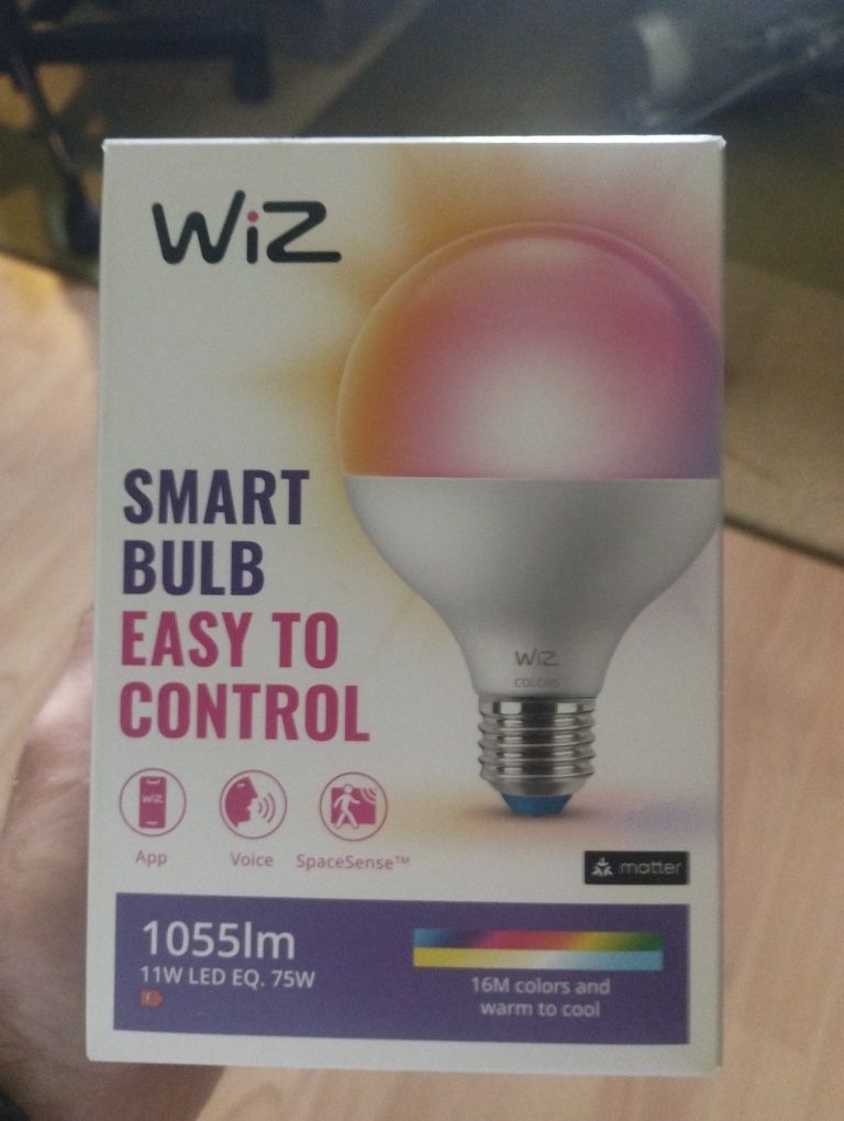 Wiz Smart Bulb Żarówka LED Wi-fi BLE Bluetooth E27 RGB G95 11W 1055lm