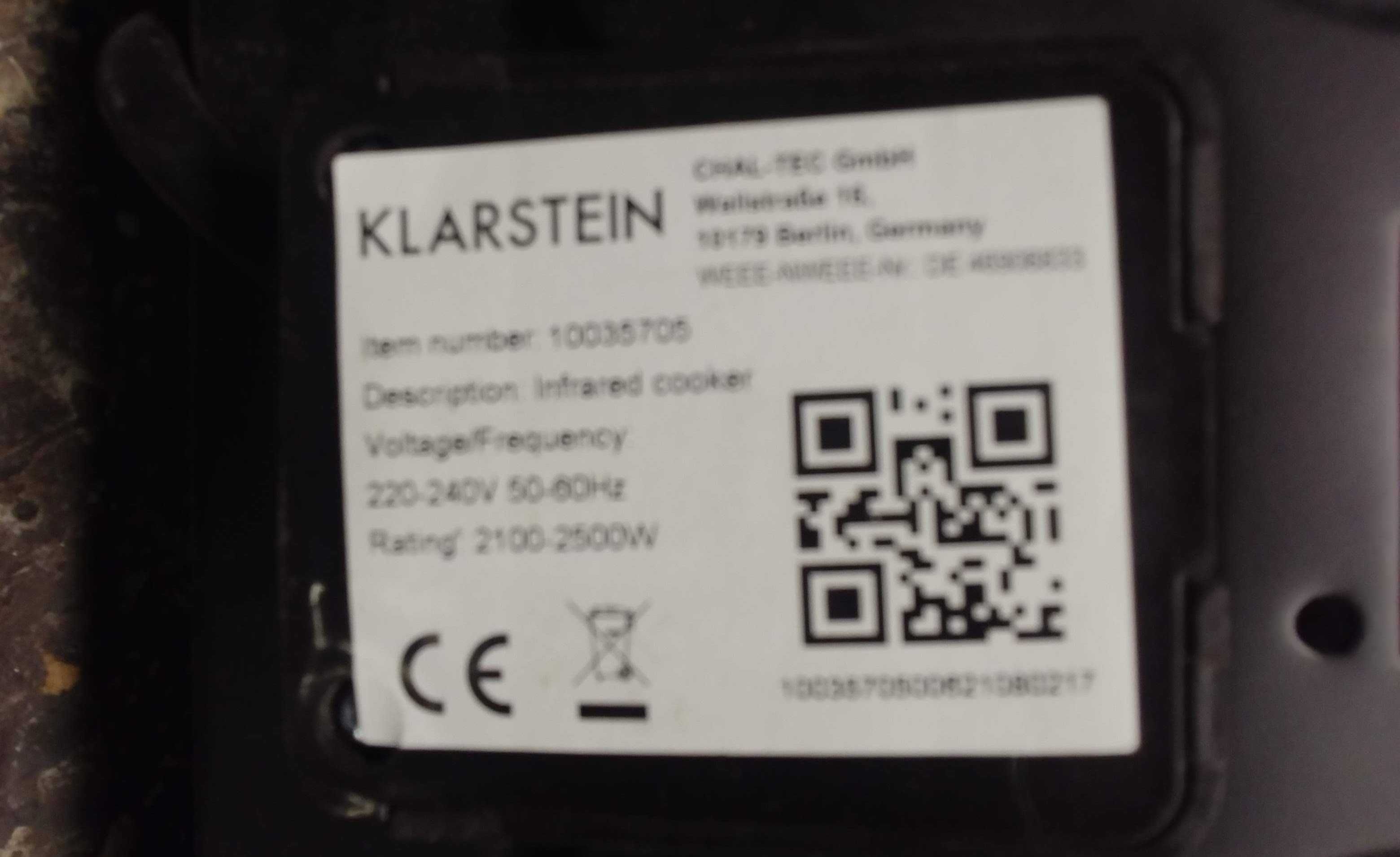 Kuchenka elektryczna 2400W pęknięte szkło