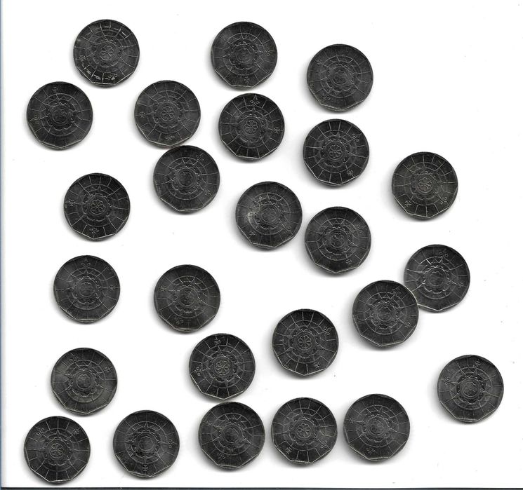 25 Moedas de 20$00 de 1988 (Bela/Sob)