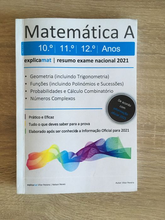 Material de apoio a exame Matemática A 2021 - Explicamat