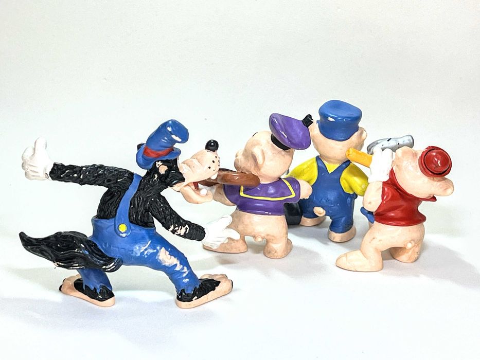 Os Três Porquinhos e o Lobo Mau (1980s) Figuras Bullyland