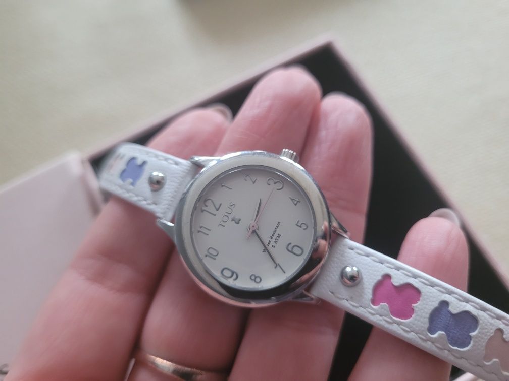 Zegarek dziewczęcy TOUS DOLCE kwarcowy skórzany pasek 28mm stan idealn