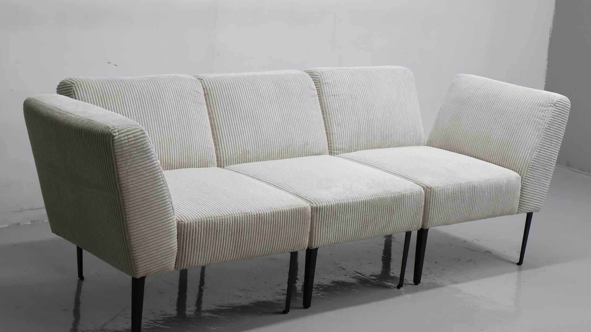 TBG Nowa sofa 3 osoboa lub 2 osobowa fotel sztruks MODUŁOWE sof puzzle