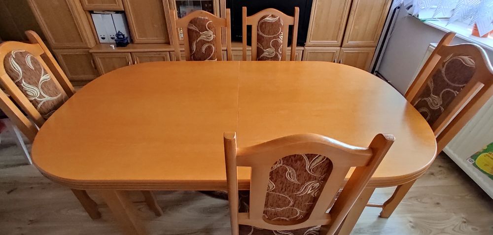 Stół owalny+ 6 krzeseł