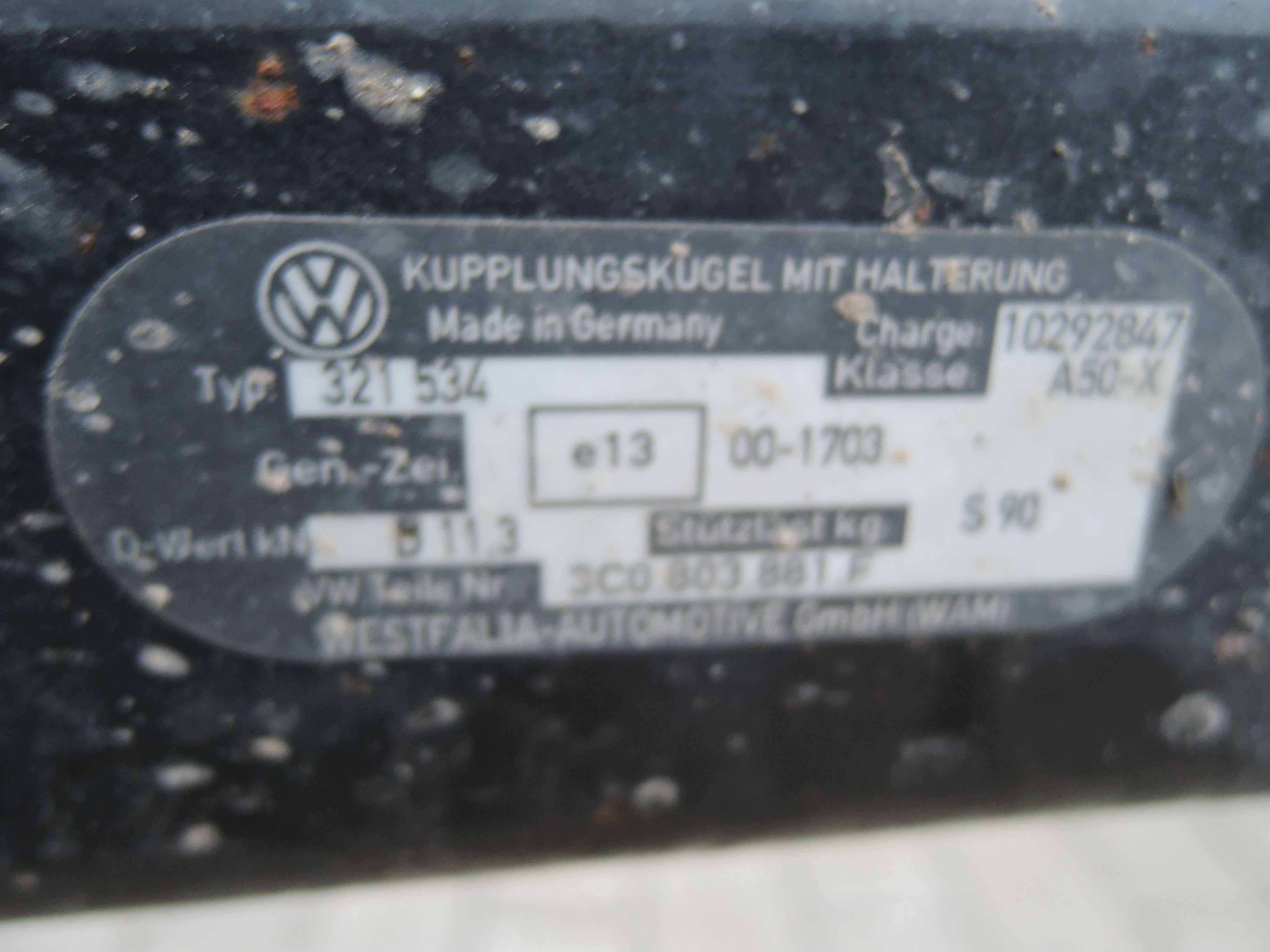 VW PASSAT CC B6 Kombi Hak Holowniczy WESTFALIA  3C0.803.881B sterownik