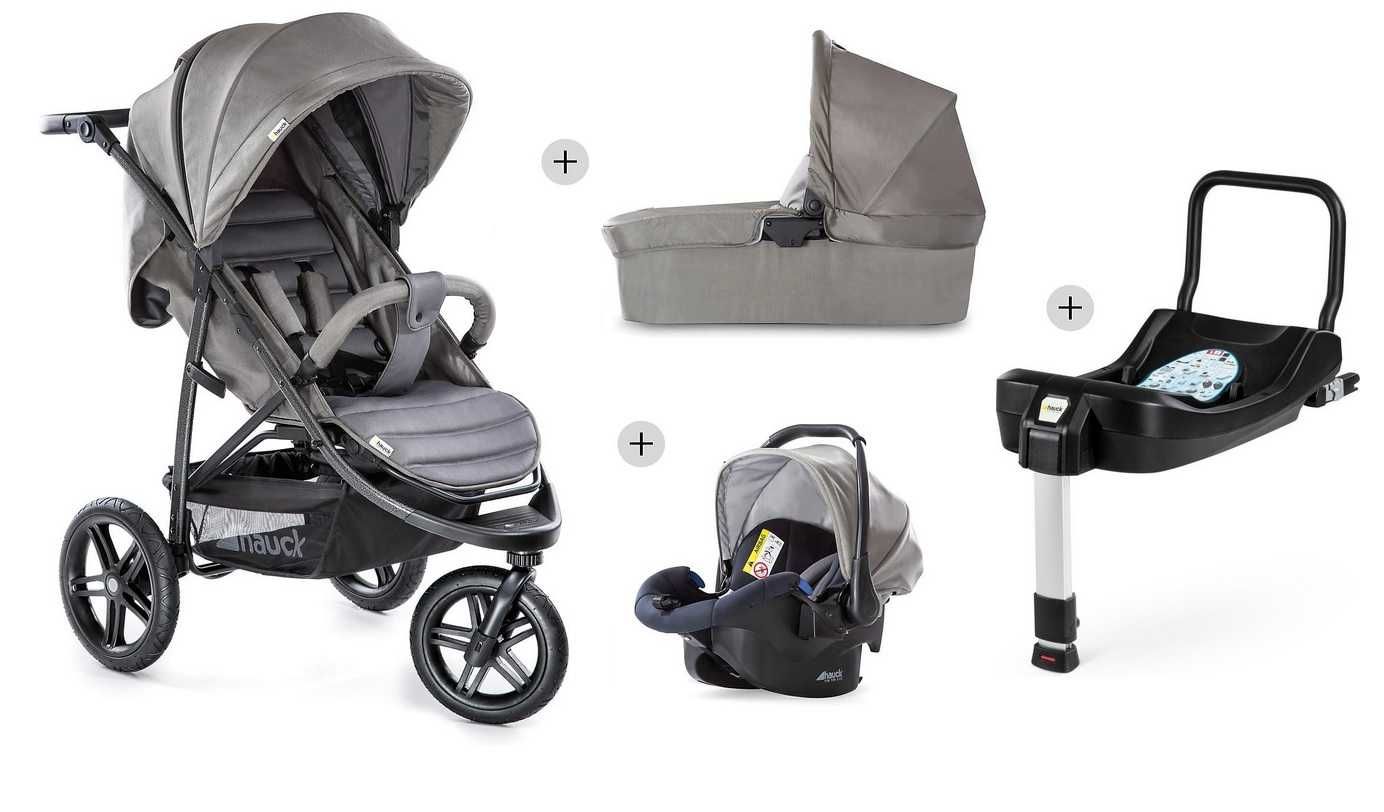 Carrinho bebe Hauck Rapid 3R Trioset - Charcoal + Base Isofix