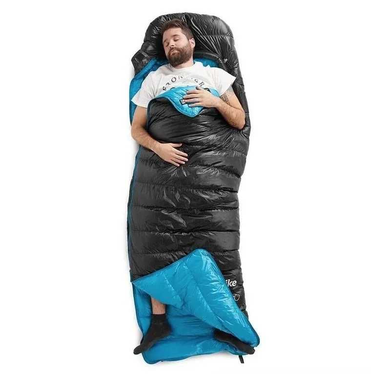 Спальный мешок Naturehike CW400 "L" Черный (NH18C400-D) гусиный пух