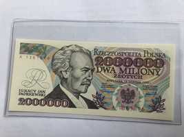 Banknot 2.000.000 zł 1992 rok seria A z błędem stan UNC
