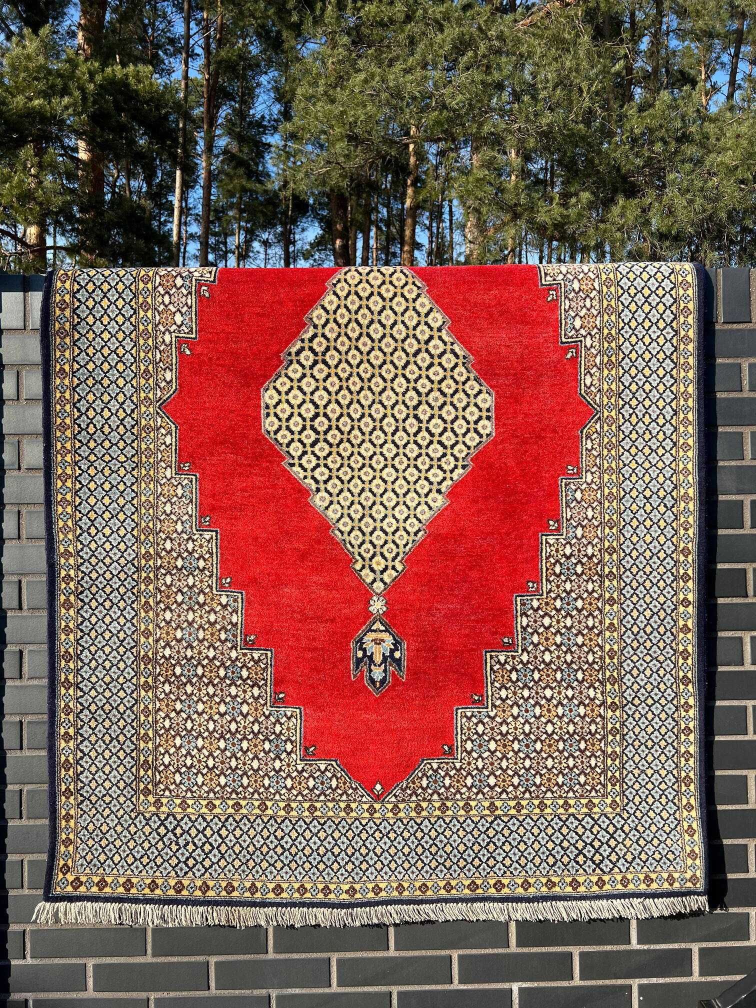 Vintage dywan perski z Iranu kaszmir Ghoum 222x140 galeria 9tys