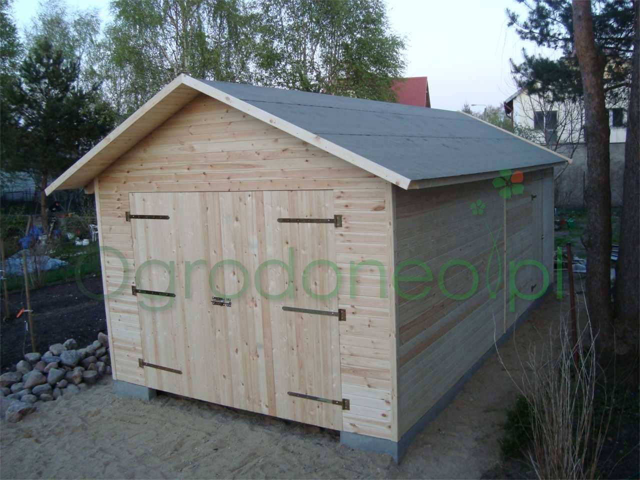 Solidny Garaż Drewniany 350x500 cm - PRODUCENT