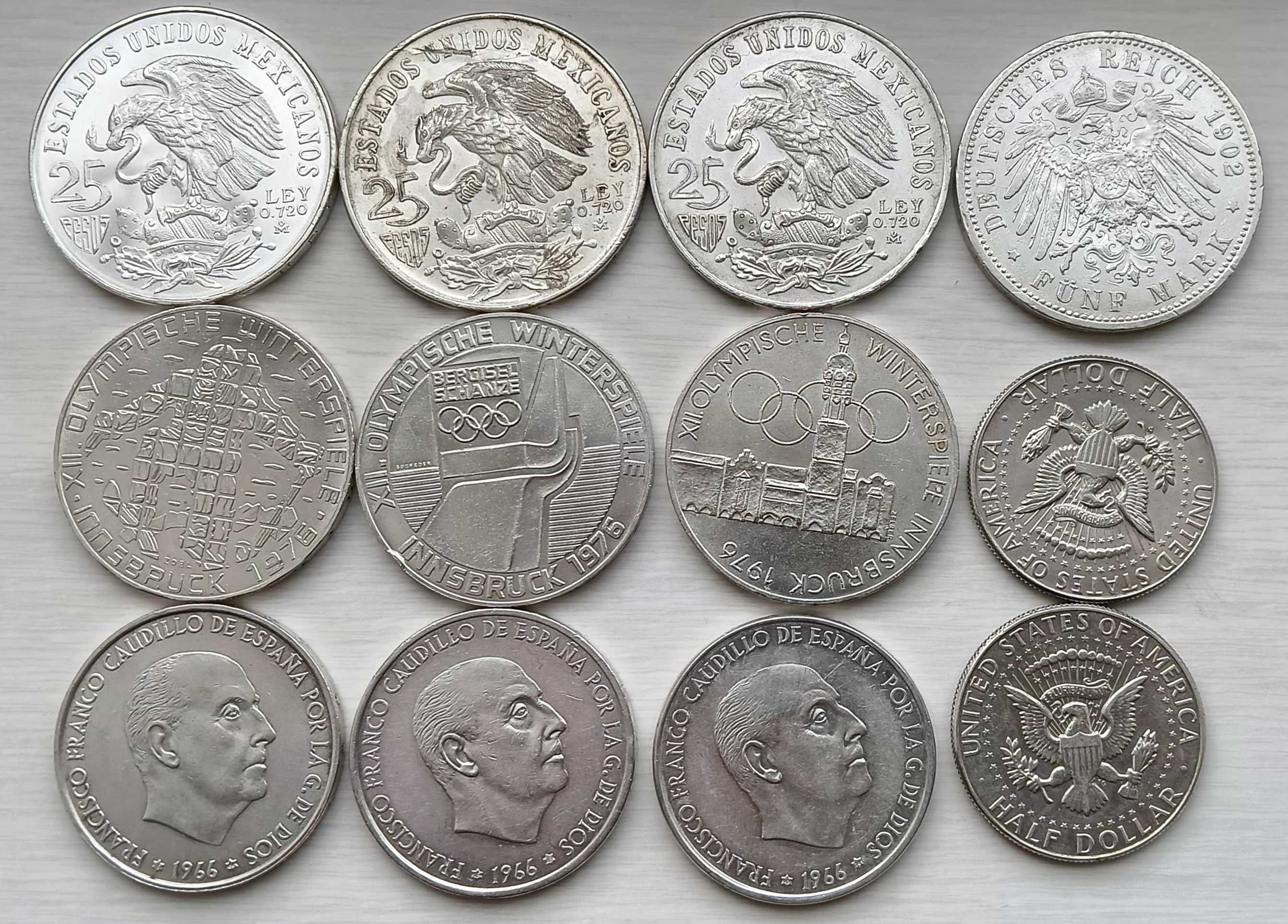 Продам серебреные монеты Австрии, Испании, Мексики, США