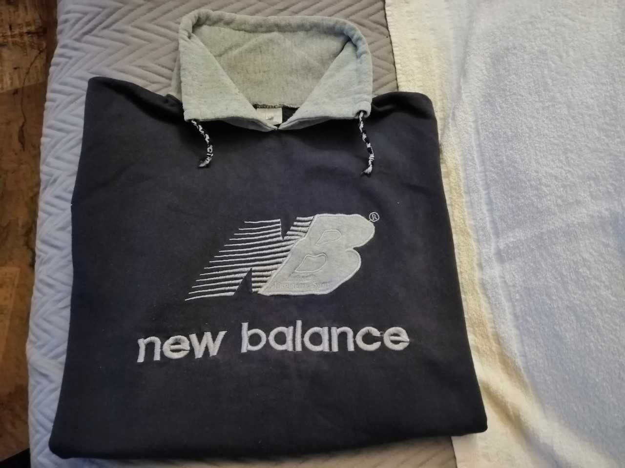 Bluza napis New Balance rozm. M niebieska